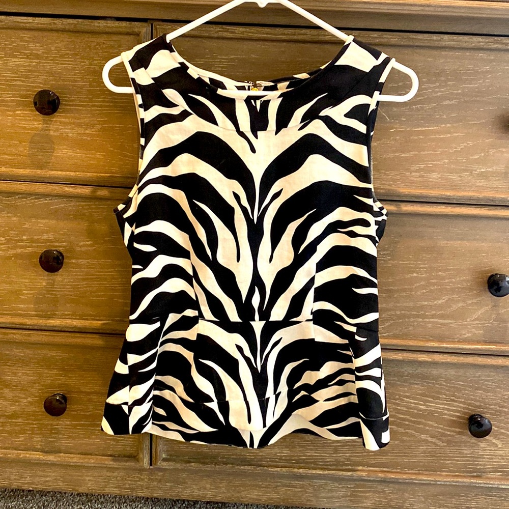 Kate Spade Zabra Peplum Top